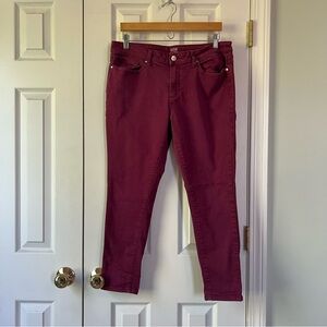 a.n.a Women's Deep Red Skinny Jeans